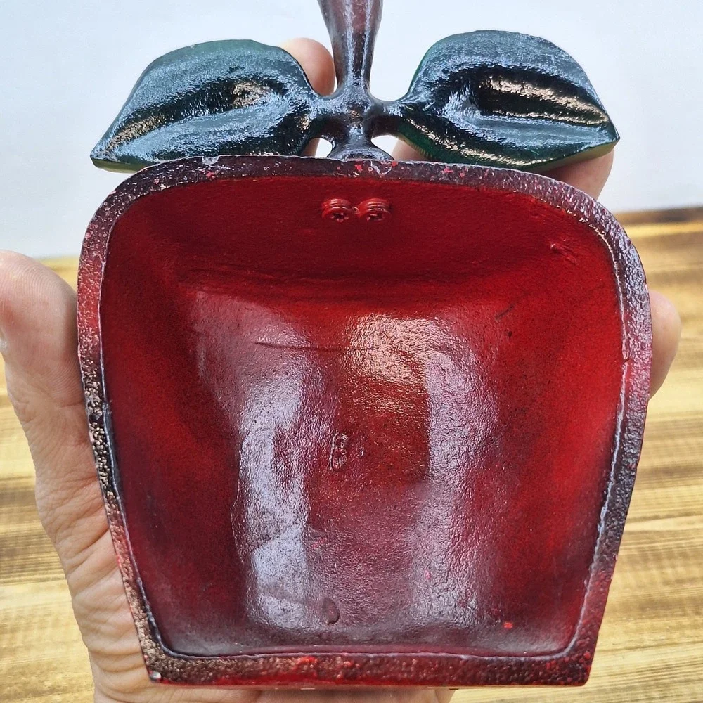 Vintage‎ red apple doorstop made of cast-iron